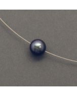 Kette dunkle Perle am Reif