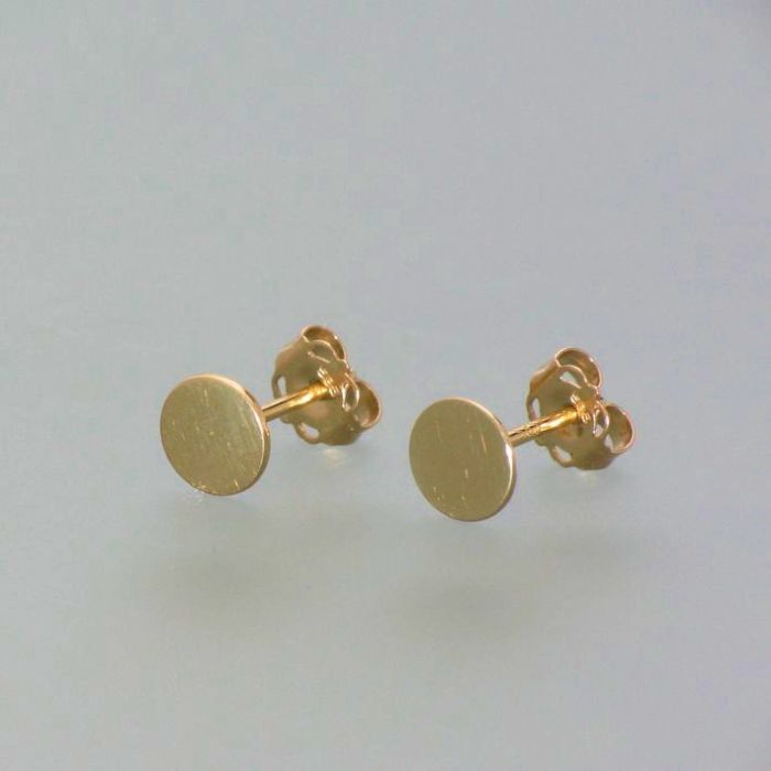 Echtes Gold Zarte Goldohrstecker Plättchen