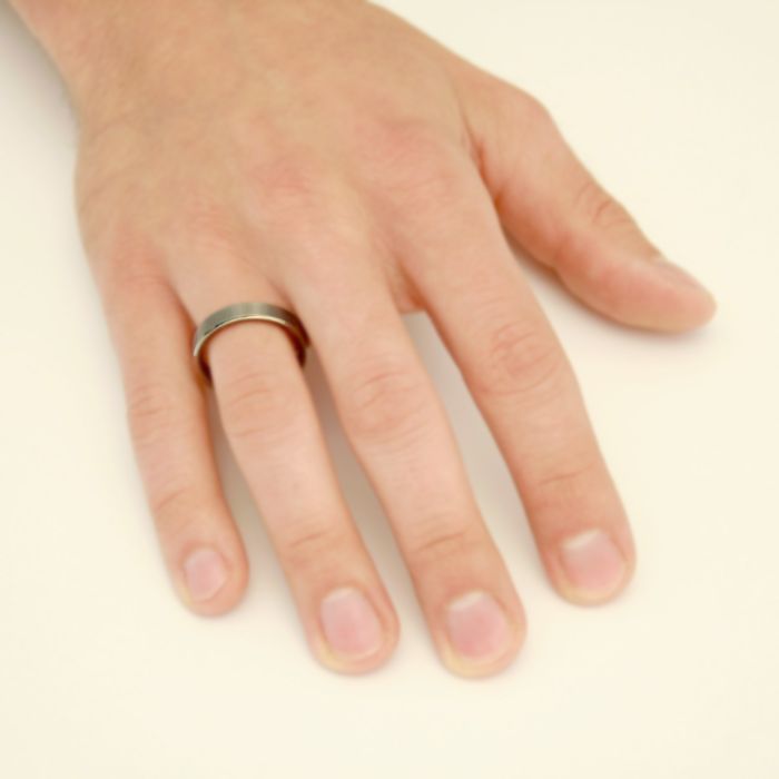 Together:Milgrain-Ehering In Platin Mit Diamant, 4 Mm Breit