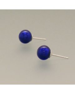 Ohrstecker Muranoglas kobalt