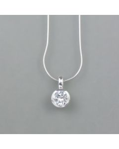 Weisser Topas-Anhänger, Silber