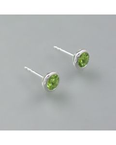 Peridot-Ohrstecker Silber