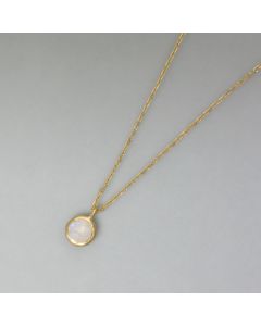 zarte Mondsteinkette, goldplattiert