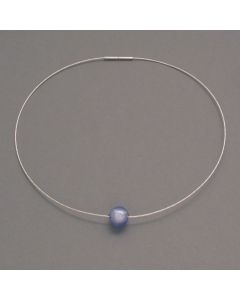 Kette mit Muranoglas-Kugel, Hellblau
