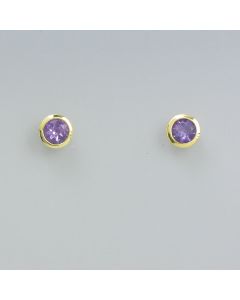 Ohrstecker mit funkelndem Amethyst - Photo 1