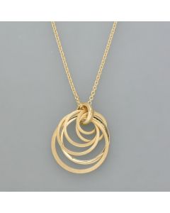 Kettenanhänger Ringspiel aus Gold