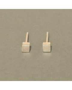 Würfelohrstecker Silber, klein