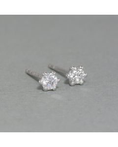 Ohrstecker Weißgold mit großem Brillant