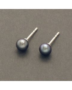 Perlenohrstecker dunkel