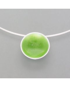 Silber-Anhänger Grüne Schale, Emaille