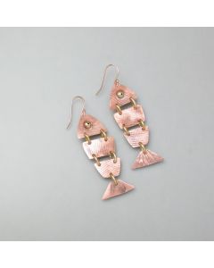 Ohrhänger Fisch in Kupfer - Photo 1