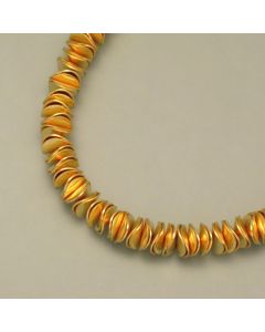 Wellen-Collier, Kupfer vergoldet