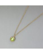 zarte Peridotkette, goldplattiert