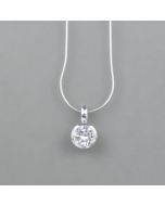Weisser Topas-Anhänger, Silber
