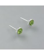 Peridot-Ohrstecker Silber