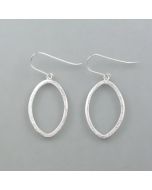 Silber-Ohrhänger in Navette-Form