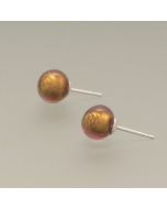 Ohrstecker Muranoglas hellbraun