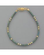 Zartes Armband Hämatit, grün-golden