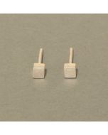 Würfelohrstecker Silber, klein