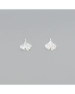 Ohrstecker Ginkgo-Blatt Silber