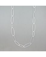 großes Silbercollier ovale Ösen - Photo 3