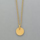 kleiner Anhänger Plättchen aus 925er goldplattiertem Silber