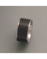Carbon-Ring mit Edelstahl-Rand, 12 mm Breite