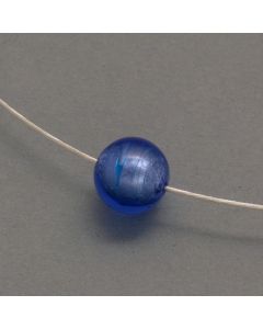Kette mit Muranoglas-Kugel, blau