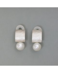 Perlen-Ohrclips mit Silber