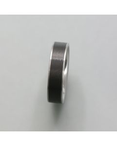 6 mm breiter Carbon-Ring mit Edelstahl-Rand